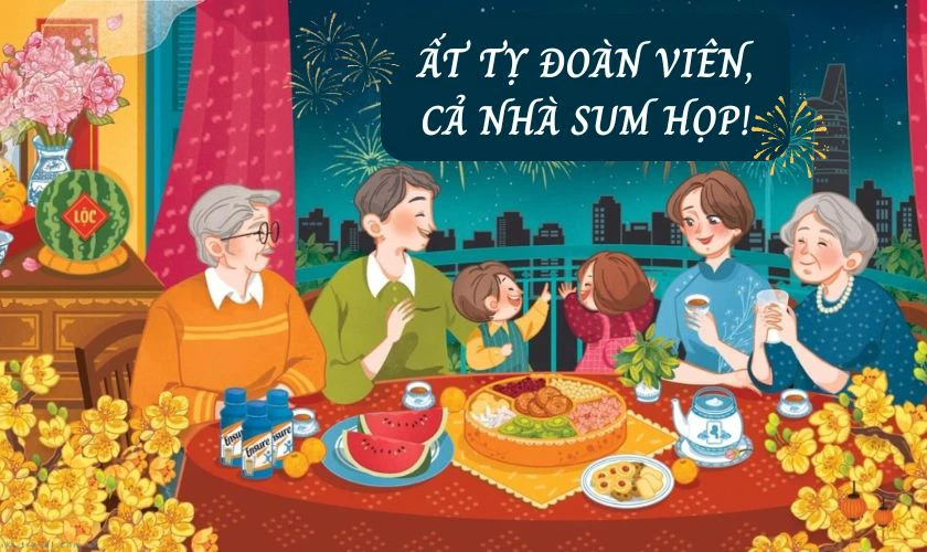 Slogan Tết yêu thương về gia đình và tình thân