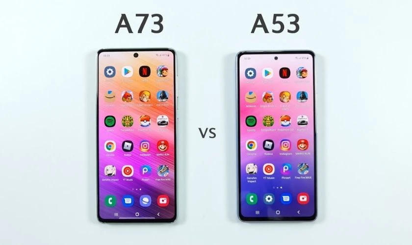 So sánh màn hình A53 và A73