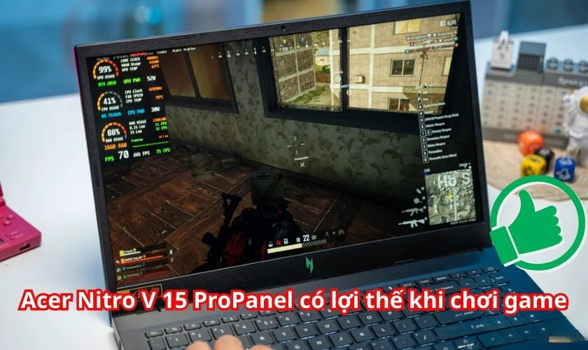 Acer Nitro V 15 ProPanel cho trải nghiệm game tốt hơn