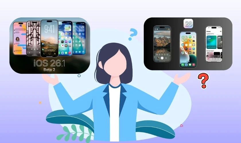So sánh iOS 26.1 Beta 2 và iOS 26: Nên cập nhật bản nào?