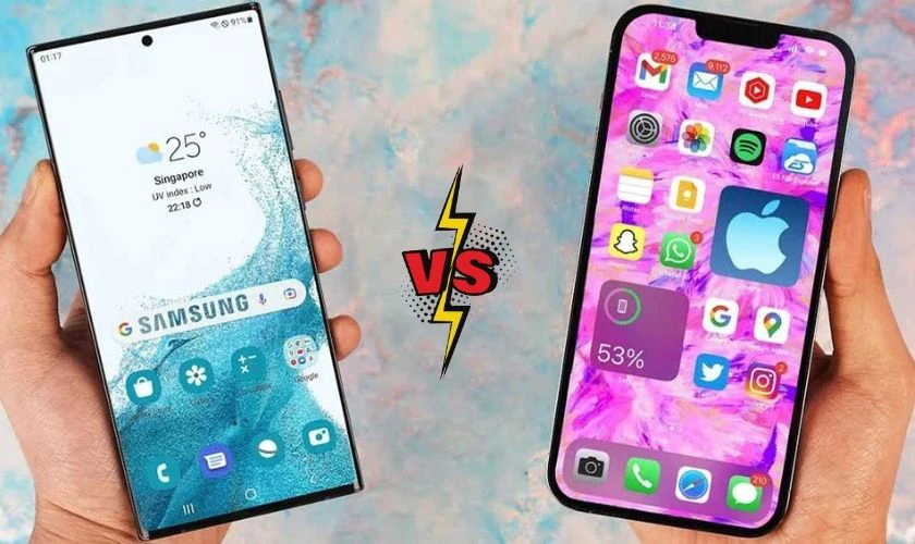 So sánh iPhone 11 Pro Max và Samsung S21 Ultra về khả năng hiển thị