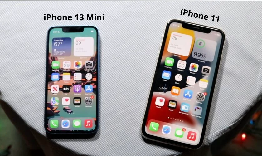 Đánh giá chi tiết giữa màn hình iPhone 11 và 13 mini