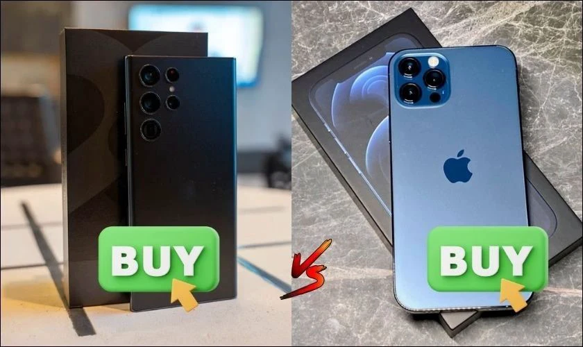 Nên chọn mua máy nào giữa iPhone 12 Pro Max và Samsung S22 Ultra?