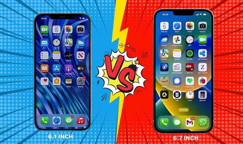 So sánh màn hình của iPhone 12 và 13 Pro Max