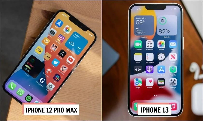 So sánh màn hình của iPhone 13 và 12 Pro Max