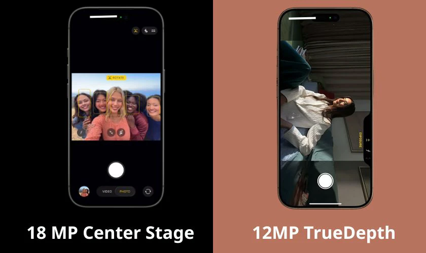 So sánh camera trước giữa 17 Pro Max và 16 Pro Max