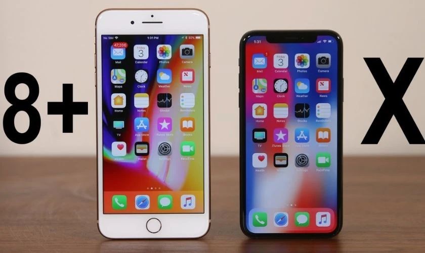 iPhone 8 Plus và X khác nhau về phong cách thiết kế và notch màn hình