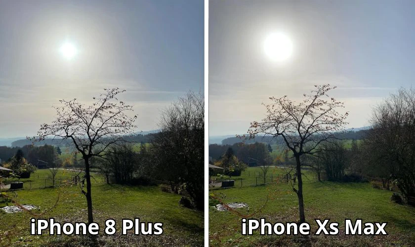 Camera chụp ảnh của iPhone Xs Max tốt hơn nhiều khi so sánh với camera của iPhone 8 Lus