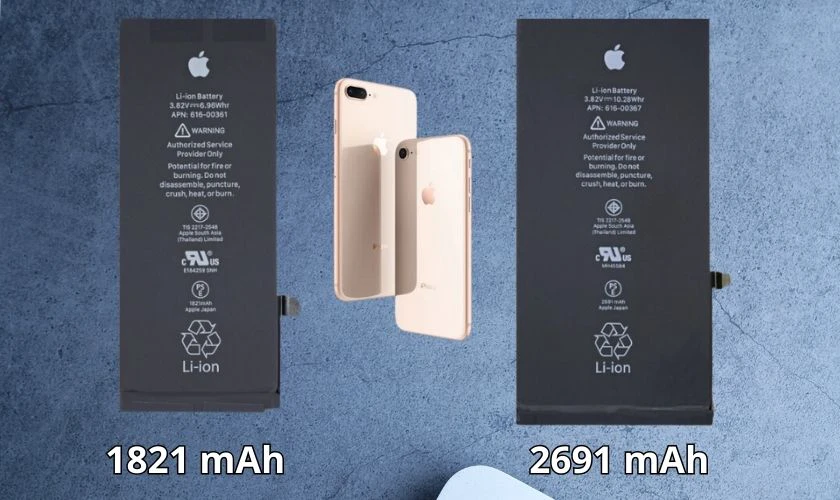 Dung lượng pin lớn hơn giúp iPhone 8 Plus sử dụng lâu và trâu hơn trong nhiều tác vụ