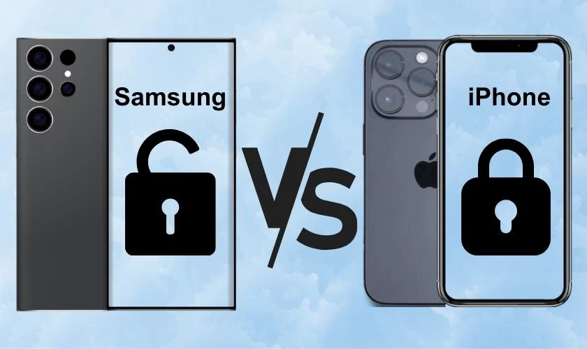 So sánh khả năng bảo mật của iPhone với Samsung