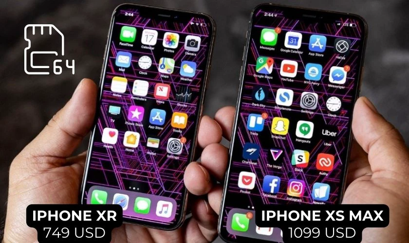 Chênh lệch hiệu năng nên giá thành iPhone XS Max cao hơn so với XR