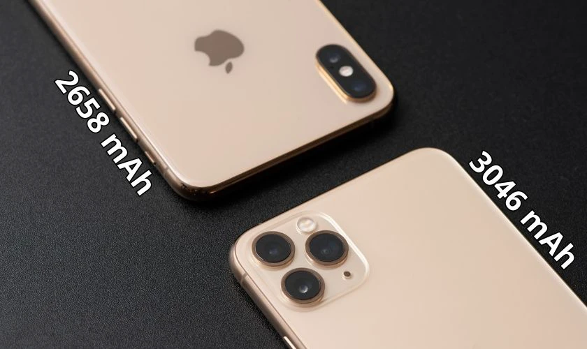 Dung lượng pin iPhone 11 Pro lớn hơn khi so sánh với iPhone Xs