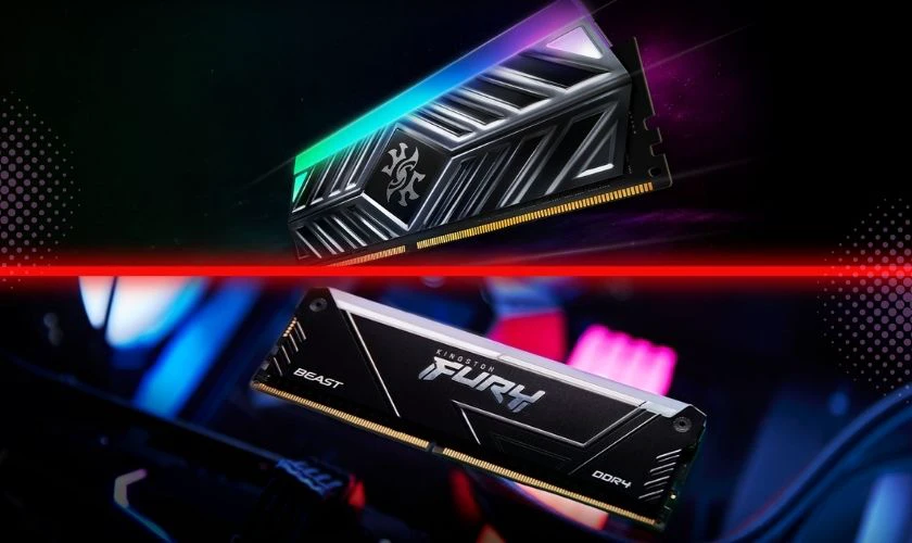 So sánh RAM Adata và Kingston về ngoại quan