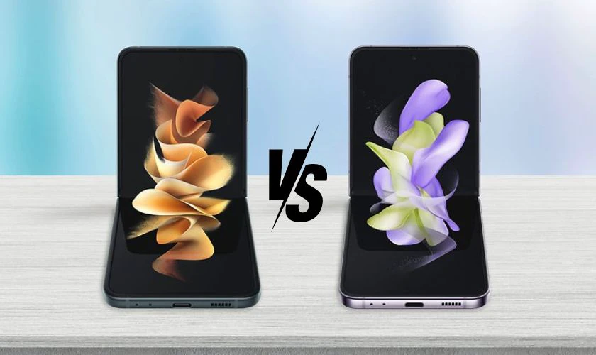 So sánh Z Flip 3 và 4: Khả năng hiển thị trên màn hình