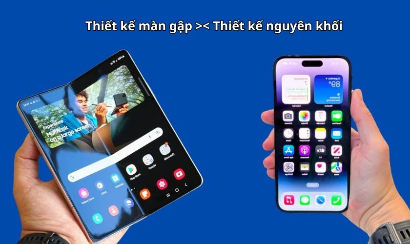 Samsung gây ấn tượng với màn hình gập trong khi iPhone vẫn trung thành với thiết kế nguyên khối