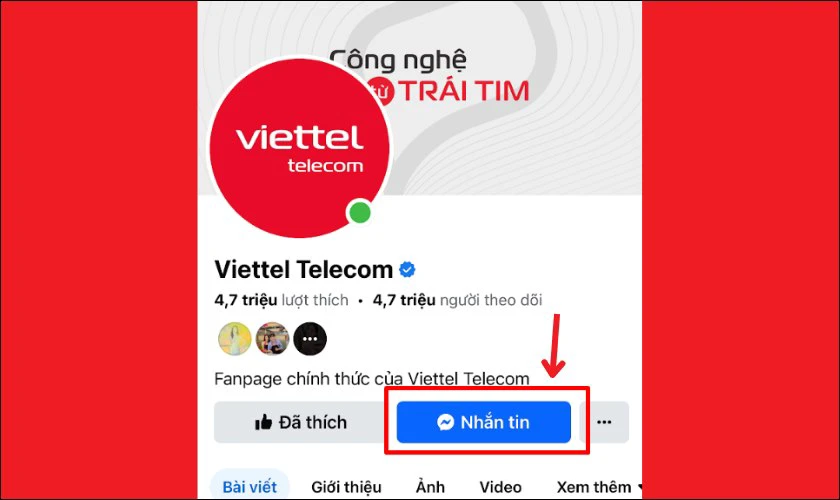 Fanpage CSKH của Viettel