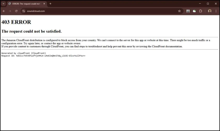 SoundCloud 403 Error