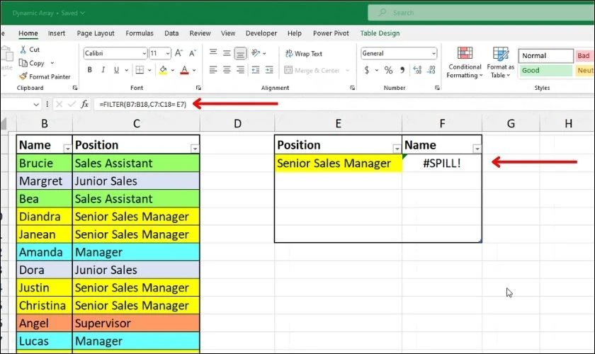 Cách tránh lỗi #SPILL khi xử lý dữ liệu lớn trong Excel là gì?