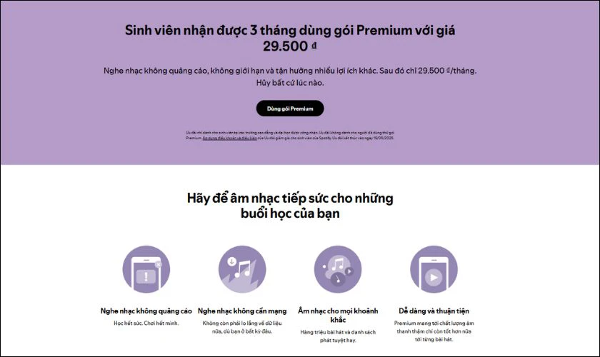 Spotify Premium sinh viên có lợi ích gì?