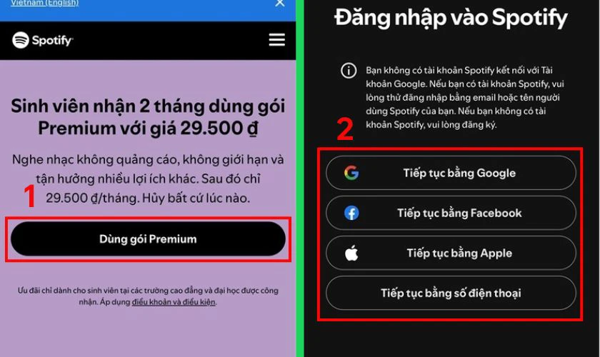 Cách đăng ký Spotify Premium cho sinh viên đơn giản