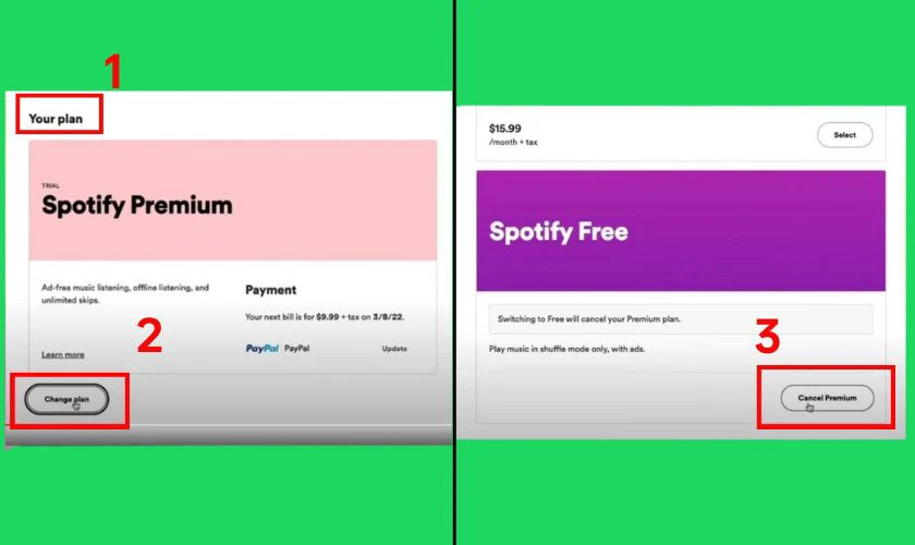 Cách hủy Spotify Premium cho sinh viên