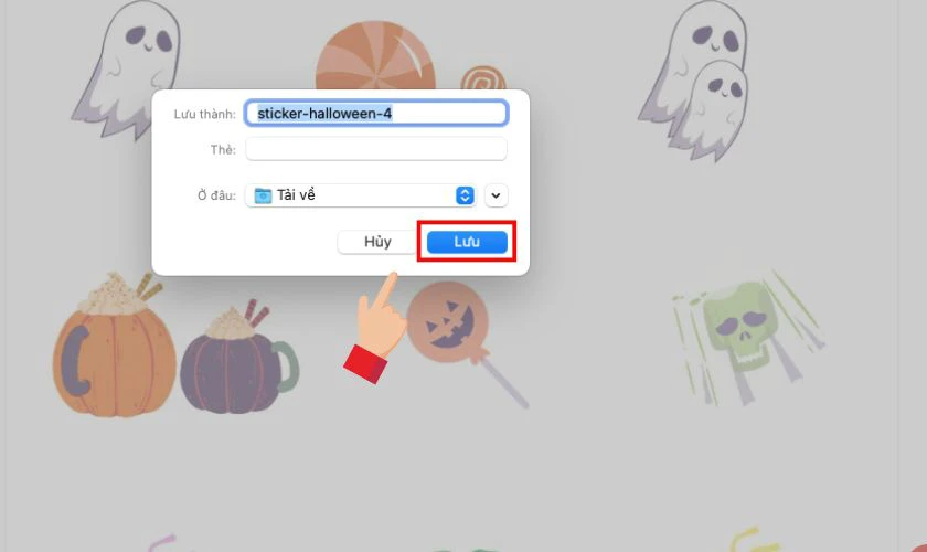 Chọn mẫu sticker bạn yêu thích và tải về