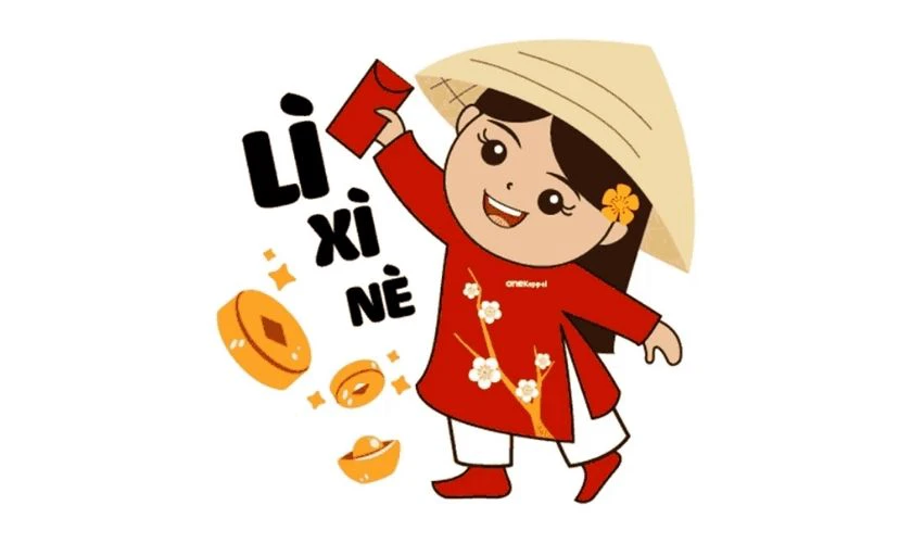 Sticker Tết 2026 Bính Ngọ chủ đề phong tục
