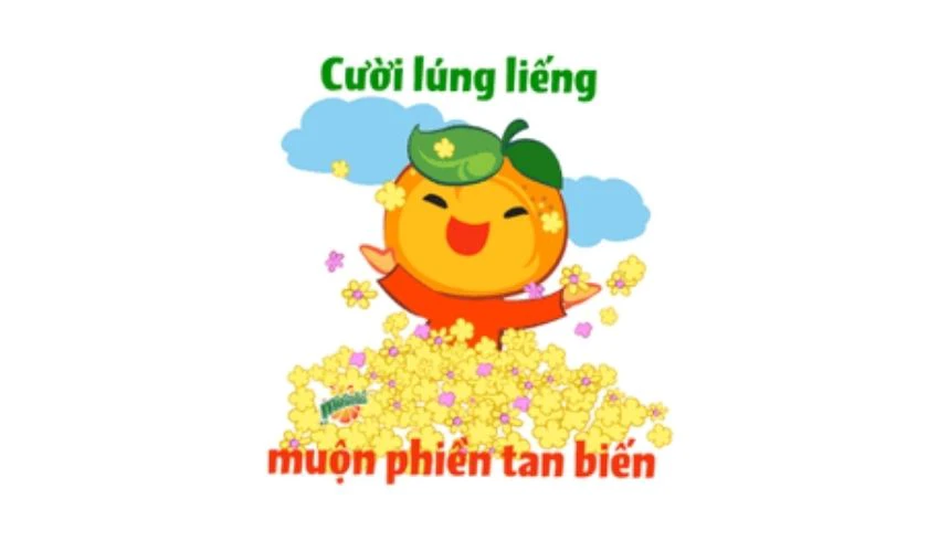 Sticker Tết 2026 Bính Ngọ chủ đề lời chúc