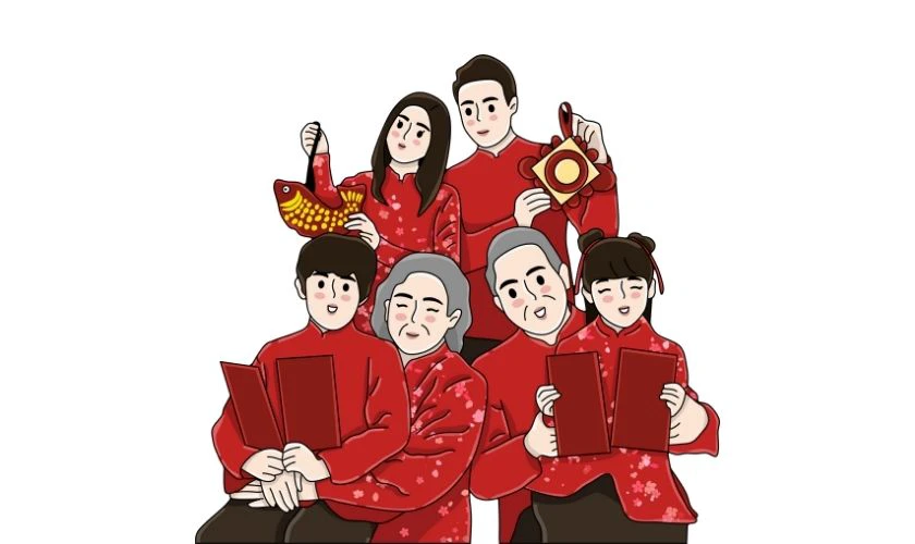 Sticker Tết trên Zalo