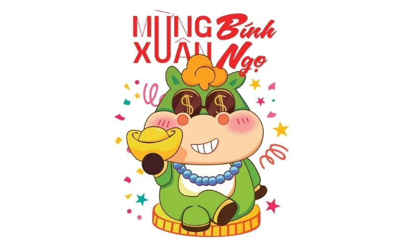 Sticker chúc xuân dùng cho Messenger