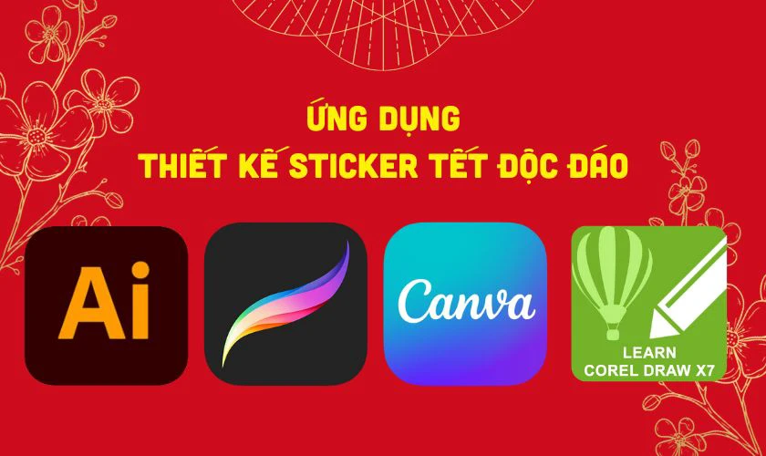 Cách tự thiết kế sticker Tết độc đáo, phong cách riêng