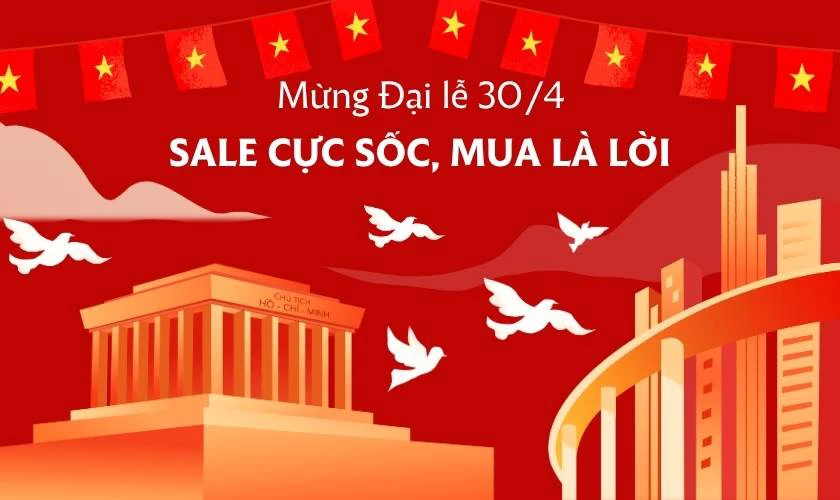 Caption, STT sale lễ 30/4 1/5 cho các thương hiệu