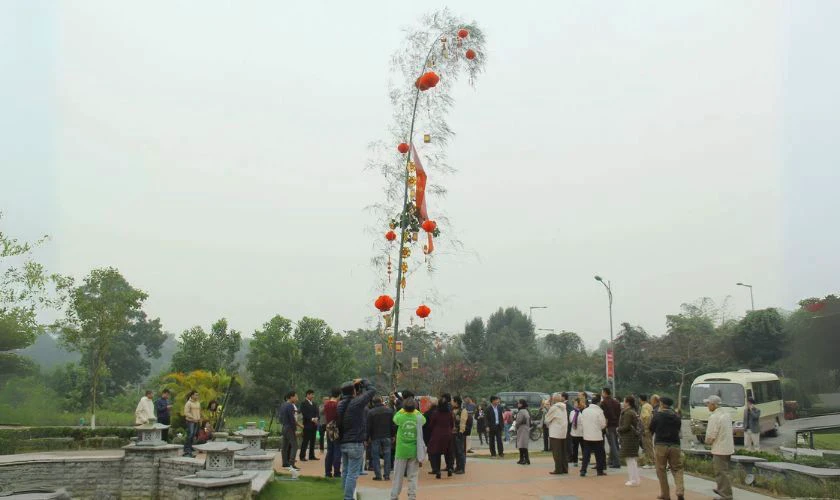 Sự Tích Cây Nêu Ngày Tết 2026 Bính Ngọ Cho Bé, Trẻ Mầm Non Hình Ảnh Cây Nêu Ấn Tượng Mùa Xuân