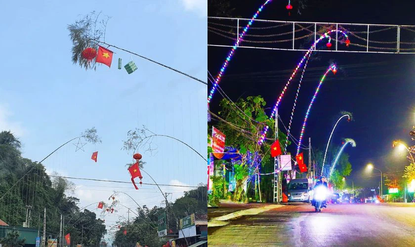 Hình ảnh cây nêu ngày Tết xưa và nay