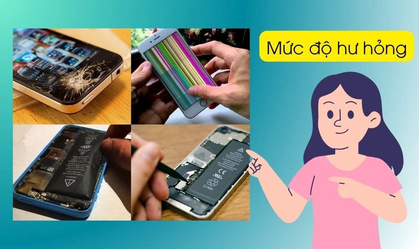 Mức độ hư hỏng của thiết bị ảnh hưởng đến chi phí sửa