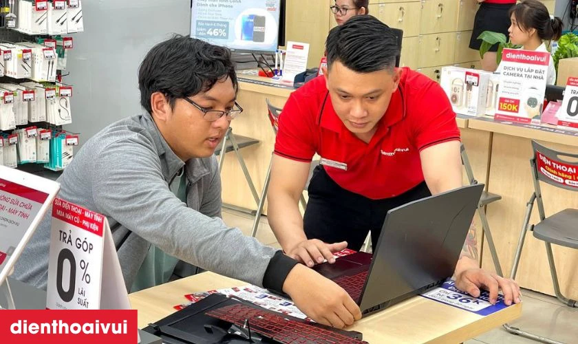 Quy trình khách hàng sửa laptop tại Điện Thoại Vui