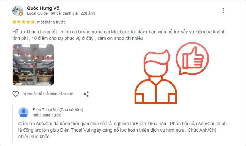 Chọn cửa hàng sửa chữa nhận được nhiều đánh giá tốt