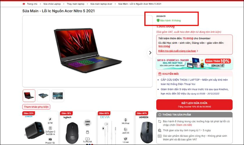 Một địa chỉ sửa laptop quận Hai Bà Trưng tốt sẽ có chính sách bảo hành lâu dài