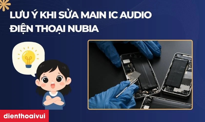 Những lưu &yacute; khi sửa main IC audio điện thoại Nubia
