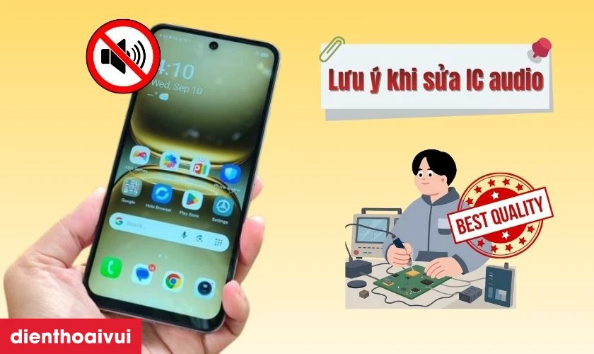 Những lưu &yacute; khi sửa main IC Audio điện thoại Tecno