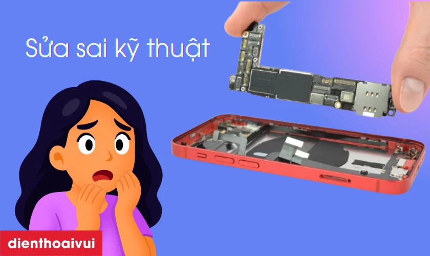 Sửa chữa sai kỹ thuật làm hỏng IC