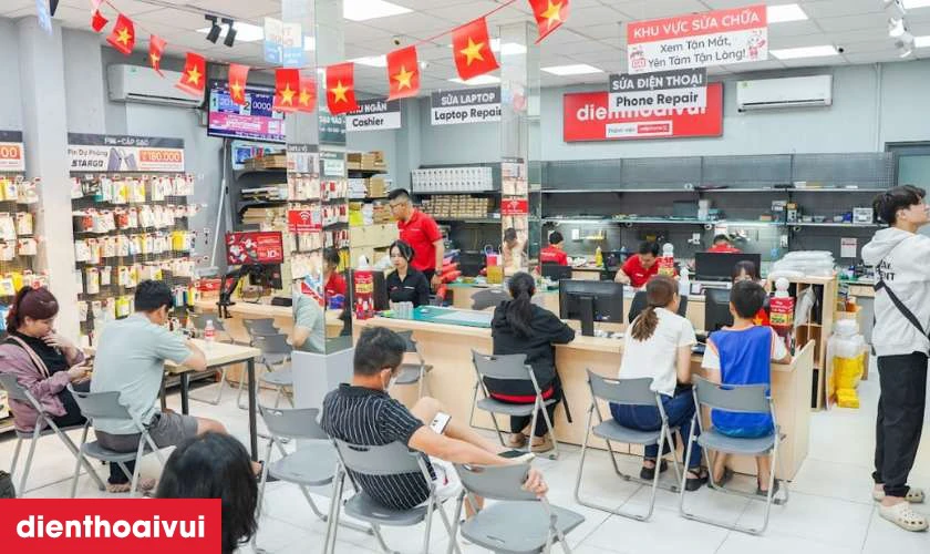 Quy tr&igrave;nh sửa main - IC audio iPhone 17 Pro Max Tại Điện Thoại Vui