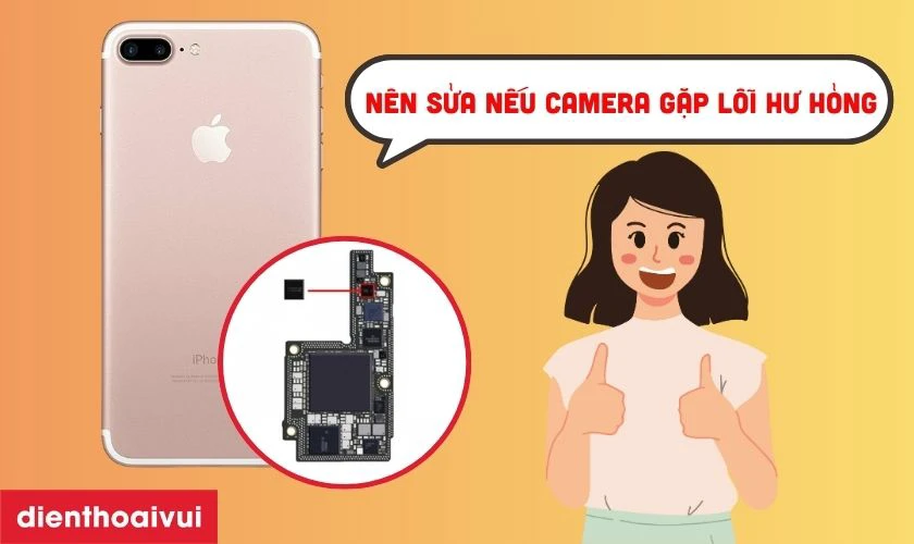 Có nên sửa main - IC camera iPhone 7 Plus không?