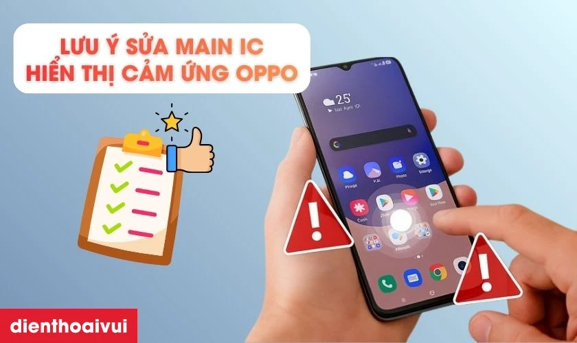 Cần lưu &yacute; g&igrave; sửa main IC hiển thị cảm ứng