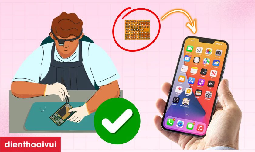 Có nên sửa main - IC hiển thị cảm ứng iPhone 13 Pro Max không?