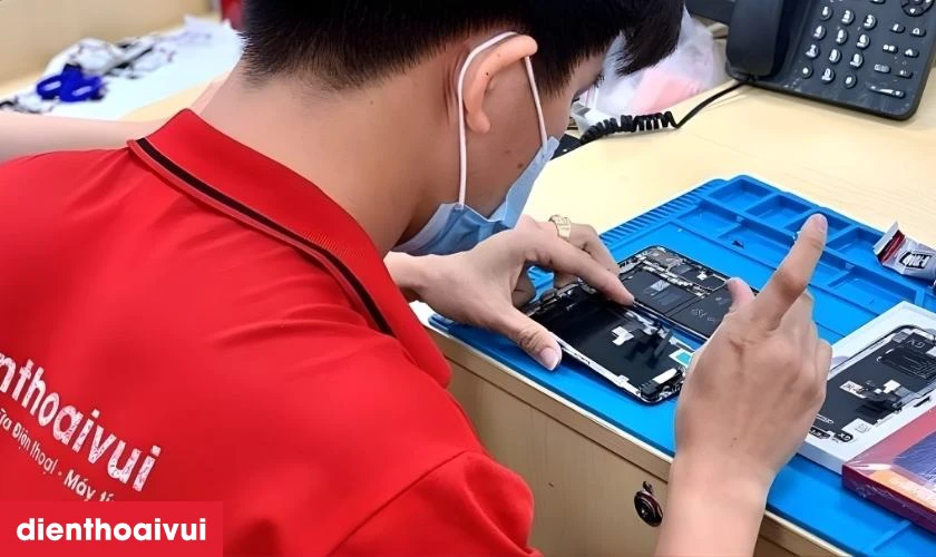 Quy tr&igrave;nh sửa main - IC wifi iPhone 15 Pro Max tại Điện Thoại Vui