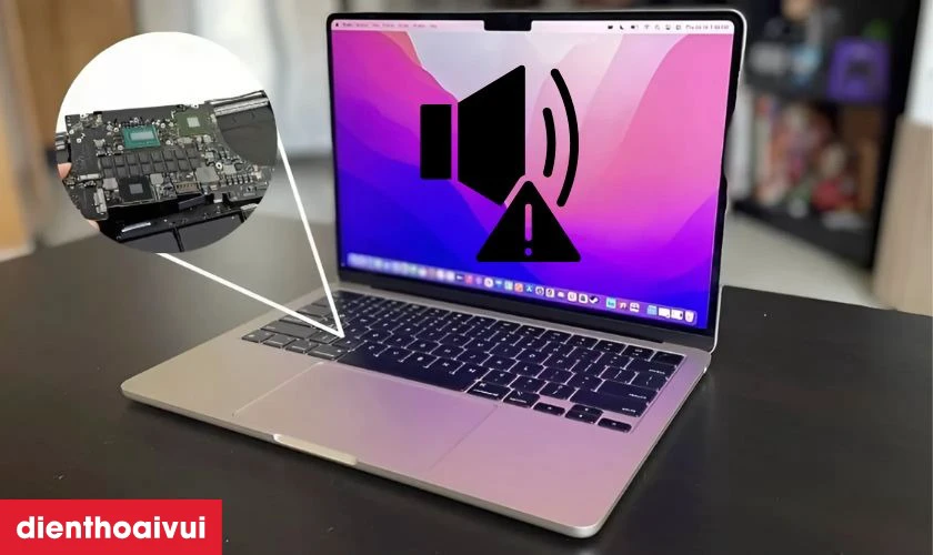 Dấu hiệu nhận biết cần sửa main lỗi âm thanh MacBook Air A2179 2020