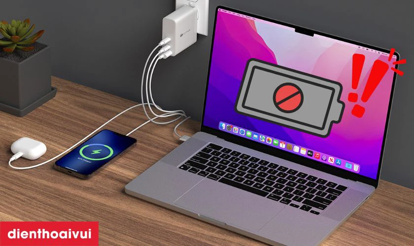 Dấu hiệu nhận biết cần sửa main lỗi mất sạc MacBook Pro A2442 2021