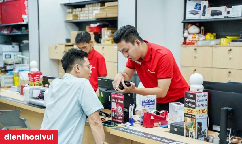 Quy tr&igrave;nh sửa NFC iPhone 14 Plus tại Điện Thoại Vui