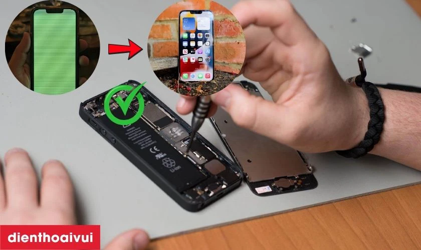 iPhone 13 Pro bị sọc màn hình có sửa được không?